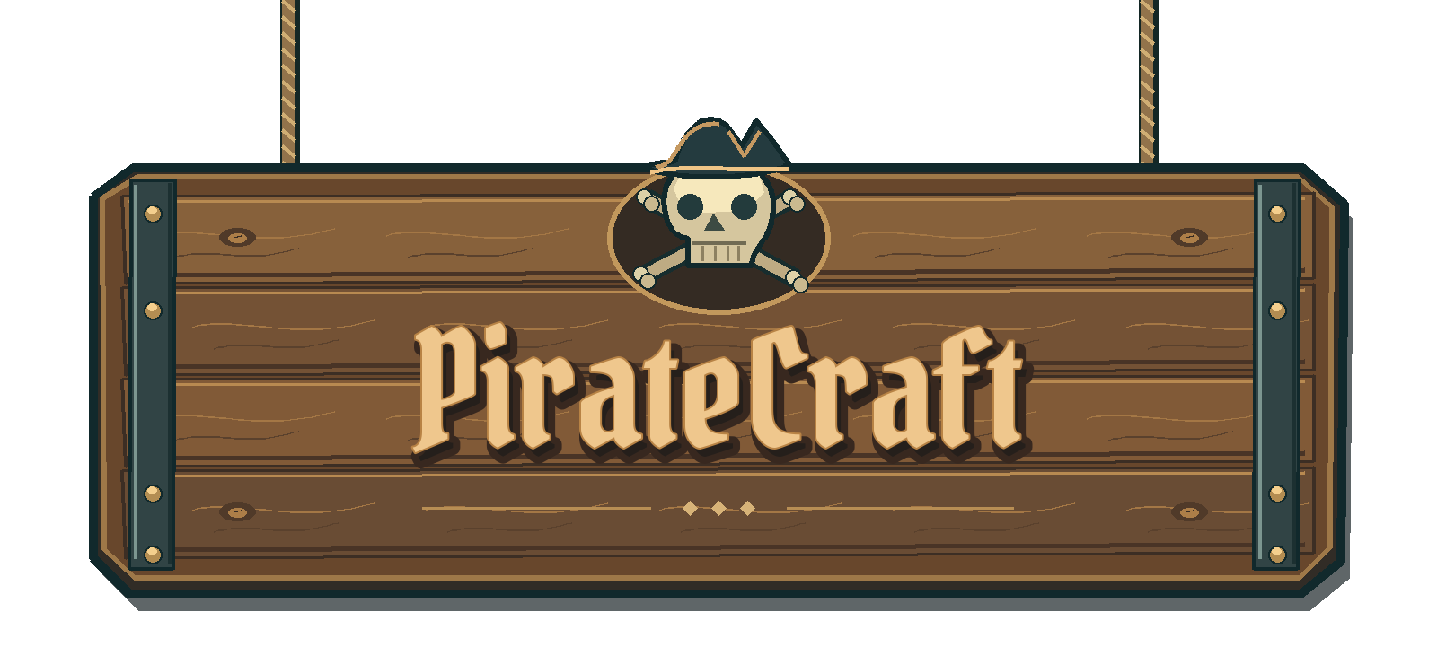 PirateCraft wooden pirate crest